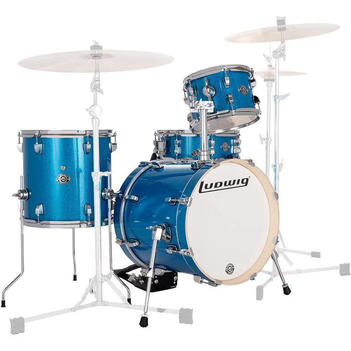 Ludwig Breakbeats Drum Set, Blue Sparkle (LC2792)