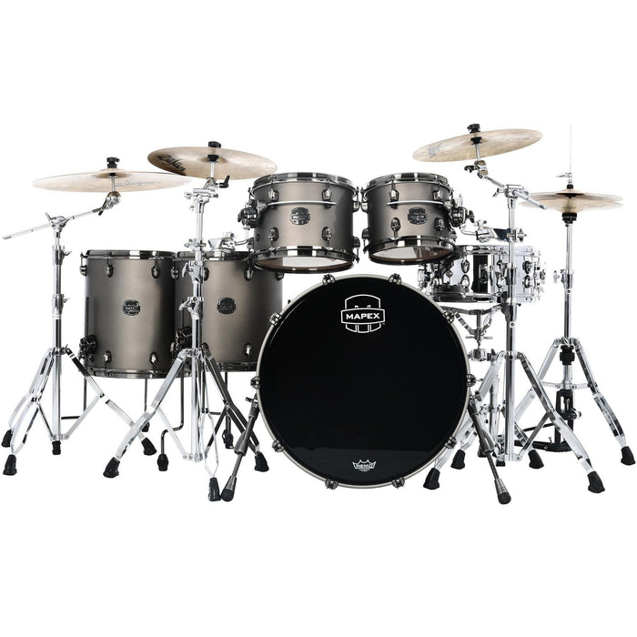 Mapex Saturn Evolution Workhorse Maple & Walnut 5-Piece Shell Pack - Gun Metal Grey (SE628XMBPG)