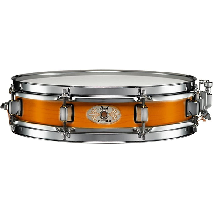 Pearl Piccolo Snare Drum 13 Inch x 3 Inch 6-ply Maple Shell, Liquid Amber (M1330114)