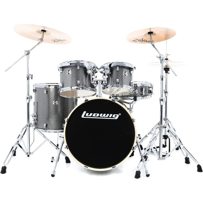 Ludwig Element Evolution 5-piece Complete Drum Set with Zildjian Cymbals - Platinum