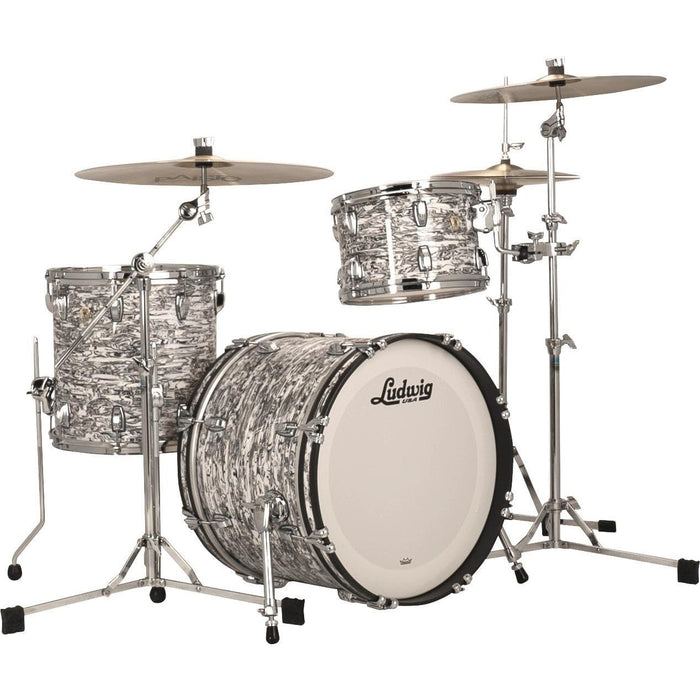 Ludwig Classic Maple Downbeat 3-piece Shell Pack - White Abalone