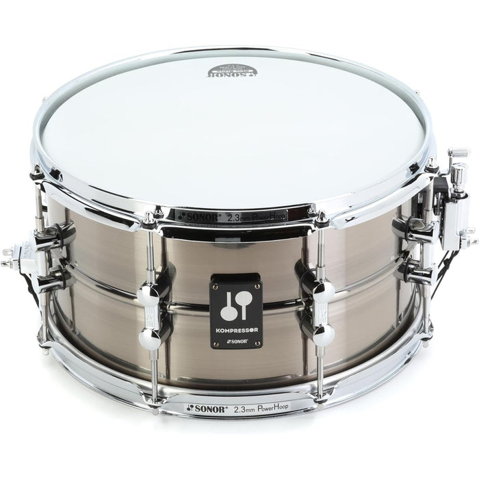 Sonor Kompressor Series Brass Snare Drum - 7 x 13-inch - Polished (KS-1307-SDB)