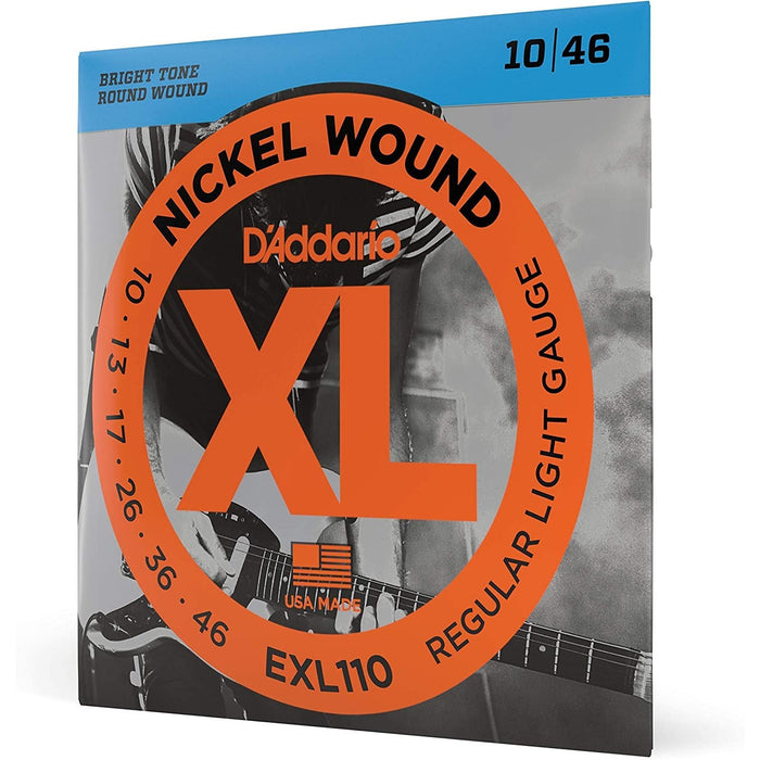 3 Sets - D'Addario EXL110 Nickel Wound Electric Guitar Strings, Light Gauge