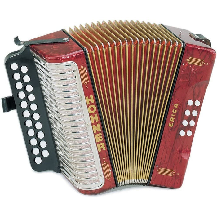 Hohner Accordions Erica GC Two-Row Accordion - Pearl Red (3000GR)