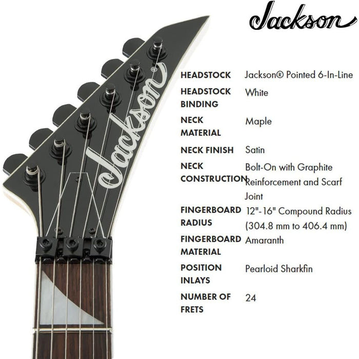 Jackson JS Series King V JS32, Amaranth Fingerboard, White with Black Bevels Electric Guitar