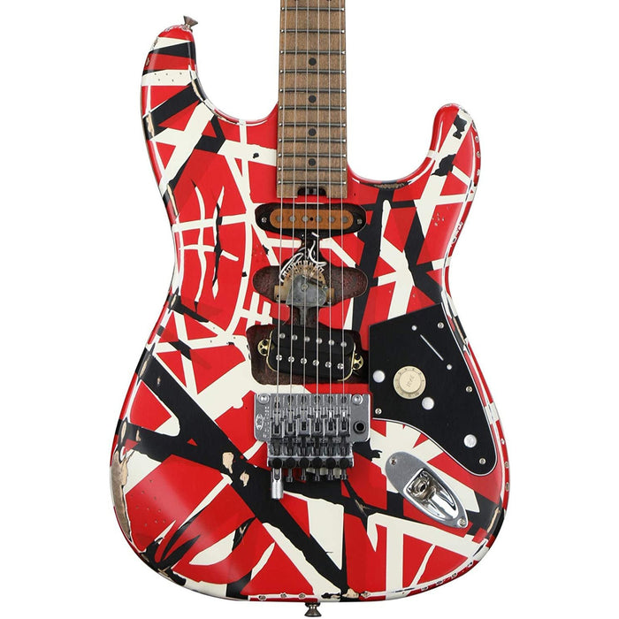 EVH Striped Series Frankenstein Relic - Red/Black/White