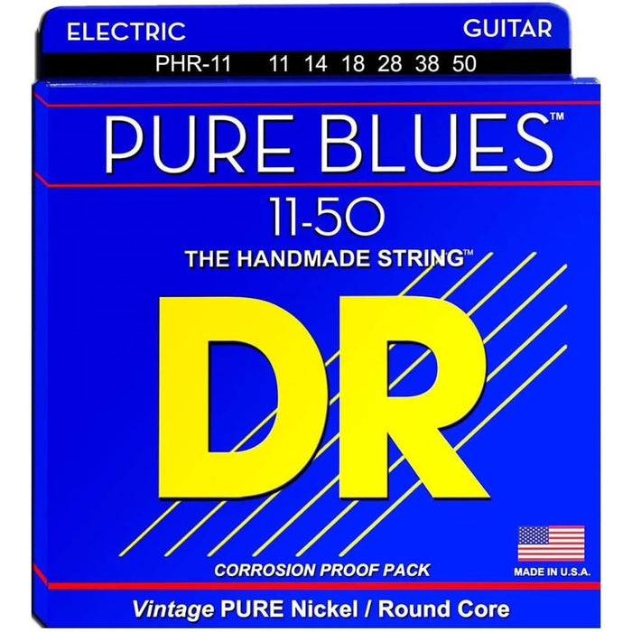 DR Strings Pure Blues Nickel Heavy Electric Guitar Strings (PHR11)