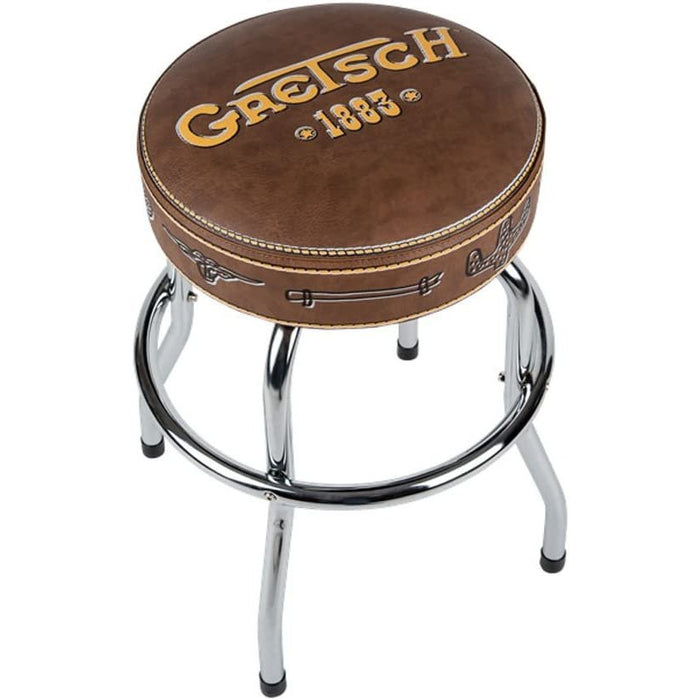 Gretsch® Barstool 1883 Bar Stool with Leather Seat Height 76 cm Brown