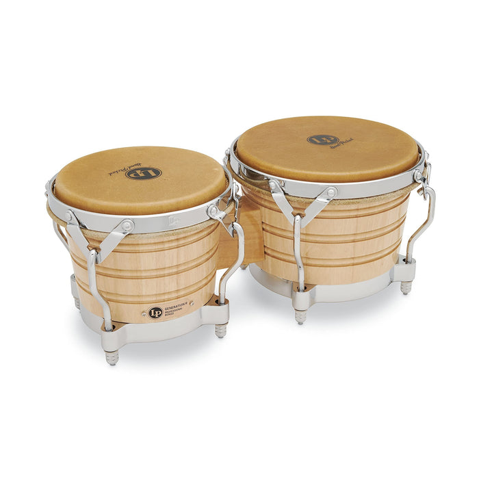 Latin Percussion LP201A-2 Bongo Drum Natural / Chrome