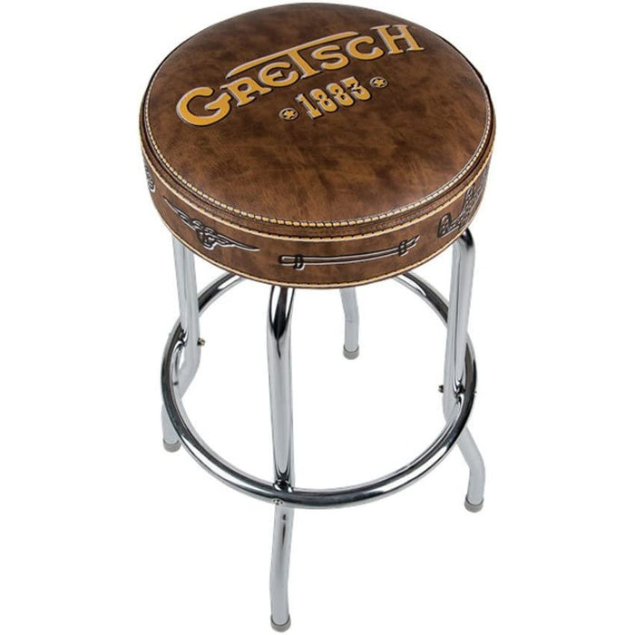 Gretsch® Barstool 1883 Bar Stool with Leather Seat Height 76 cm Brown