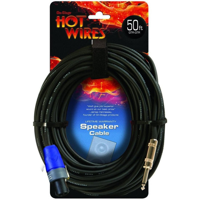 Hot Wires Speakon 50' Speaker Cable Black (SP14-50SQ)