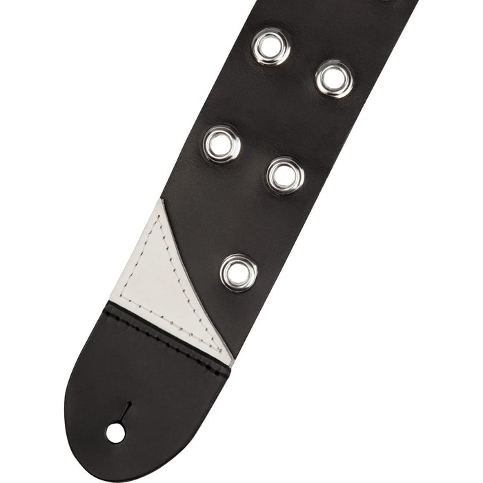 Jackson Grommet Leather Strap, Black, 2.5in