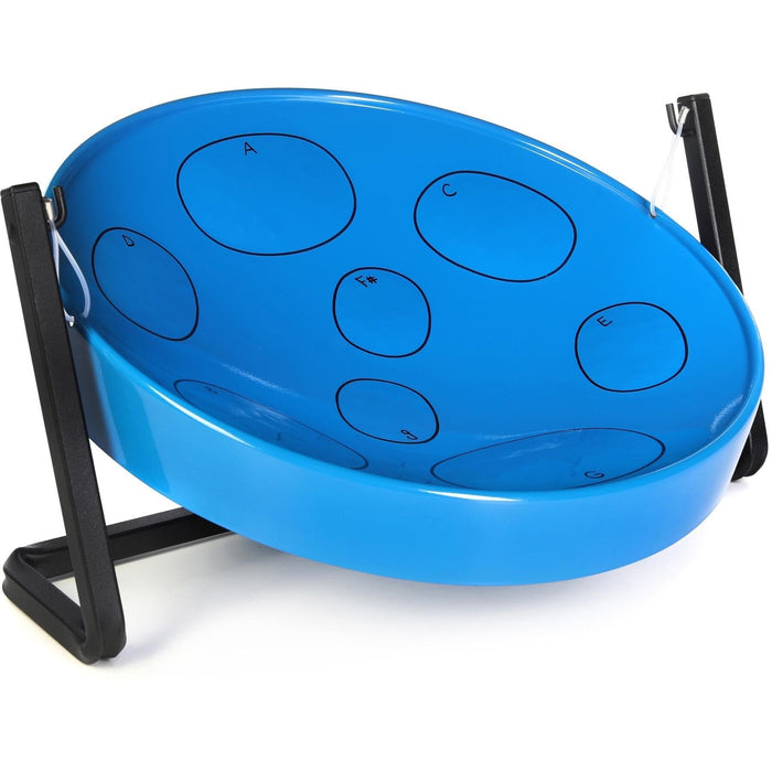 Panyard JJ Jumbie Jam Steel Ready to Play Kit-Blue G-Major with Table Top Stand-Made in USA Authentic Pan (W1085)