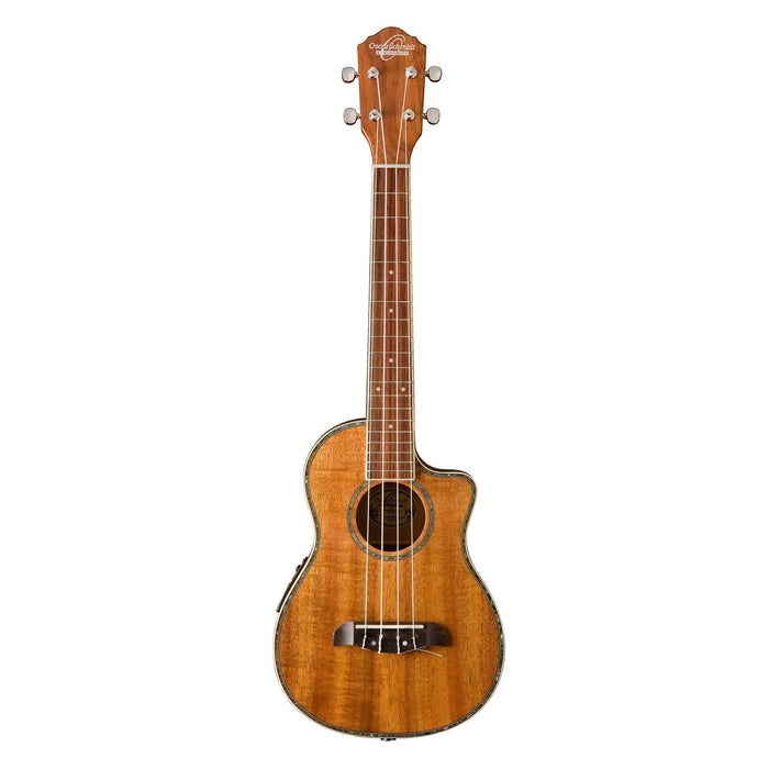 Oscar Schmidt Cutaway Tenor Ukulele W/Pre Amp, Natural Koa (OU6LCEK-A-U)