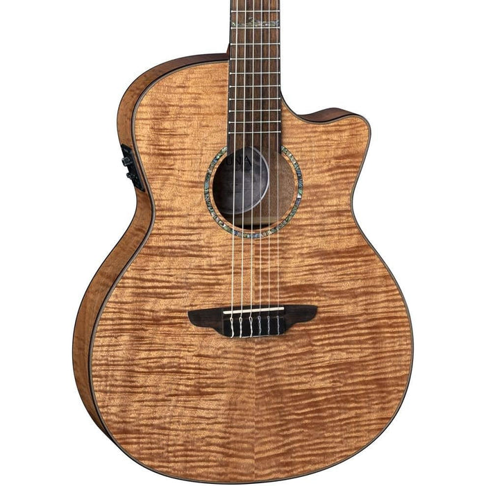 Luna Guitars High Tide Grand Concert Nylon 6 String Acoustic/Electric Guitar, Right - Mahogany (HT EXM NYL)