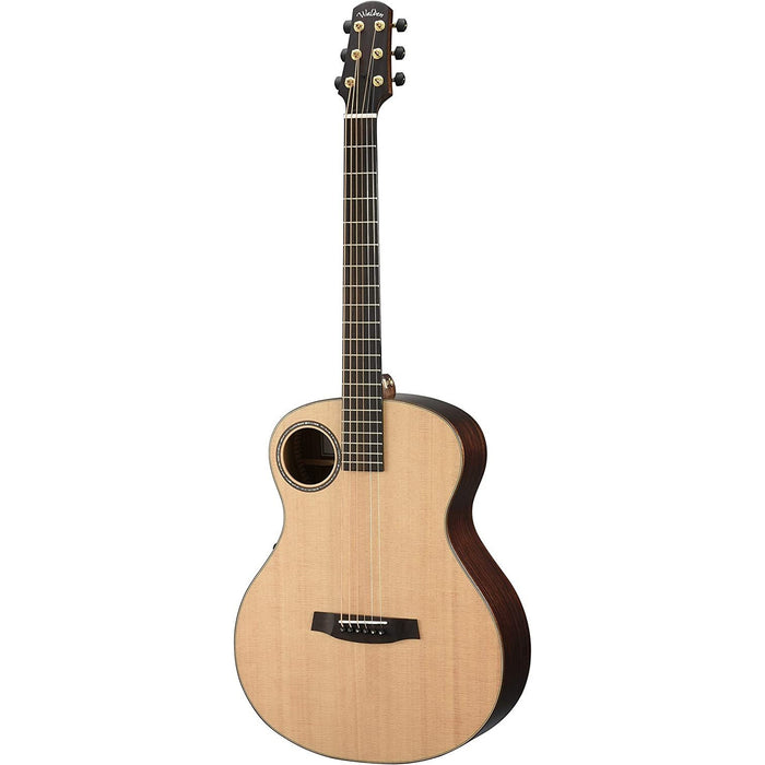 Walden B1E Baritone Solid Sitka top Grand Auditorium Baritone-Electric Guitar - Satin Natural