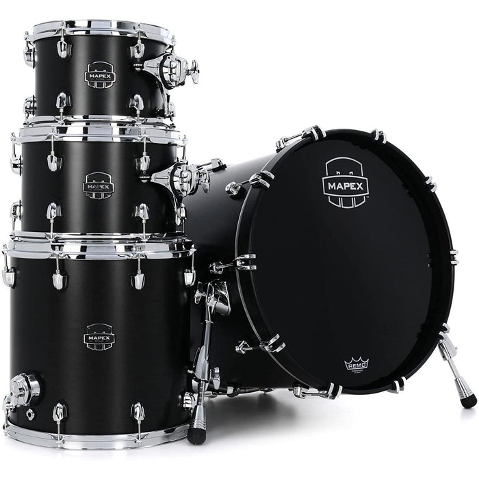 Mapex Saturn 4-piece Fusion Shell Pack - Satin Black (SR504XFB)