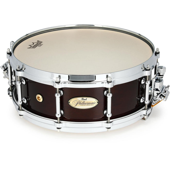 Pearl Philharmonic Solid Maple Snare Drum - 5-inch x 14-inch, Walnut Bordeaux