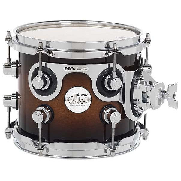 DW Design Series Maple Rack Tom, 7x8, Tobacco Burst Gloss Lacquer (DDLG0708STTB)