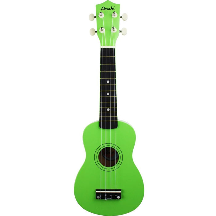 Amahi Fine Instruments Soprano Ukulele w/Gig Bag (Sour Apple Green)