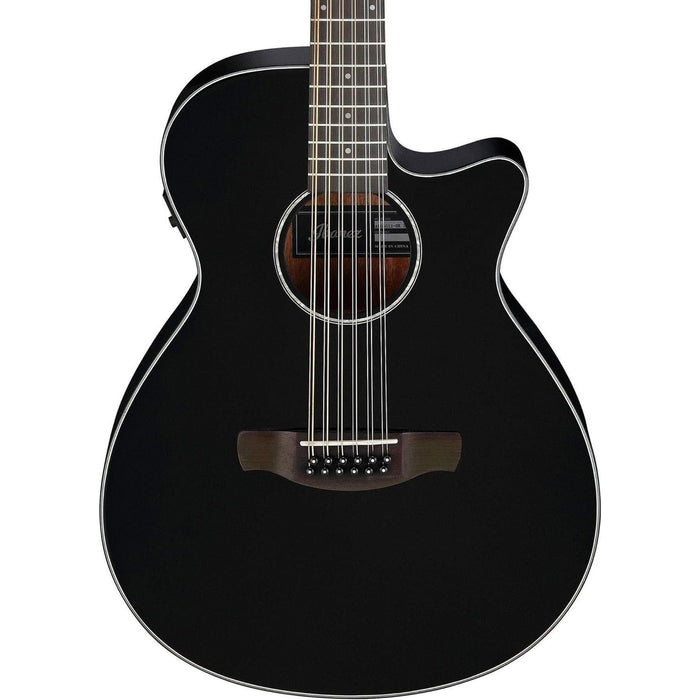 Ibanez Black AEG Series Single-Cutaway 12-String Acoustic-Electric Guitar (AEG5012)