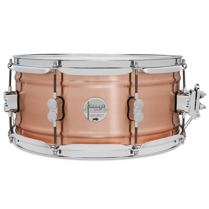 PDP By DW Concept Series 1.2mm Natural Satin Brushed Copper 6.5x14 Snare Drum (PDSN6514NBCC)