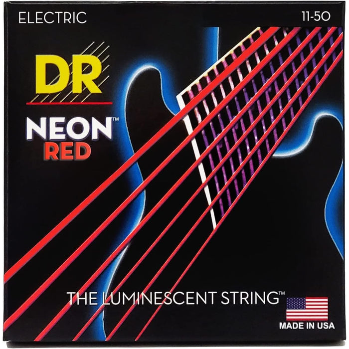 DR Hi-Def Neon Red Electric Heavy Strings (NRE11)