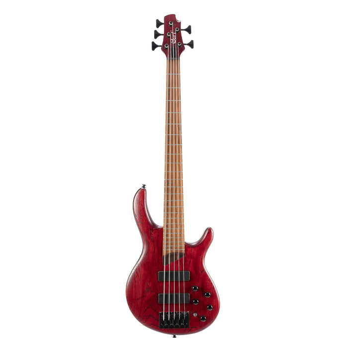Cort, 5-String Bass Guitar, Right, Open Pore Burgundy Red, Full (B5 ELEMENT OPBR)
