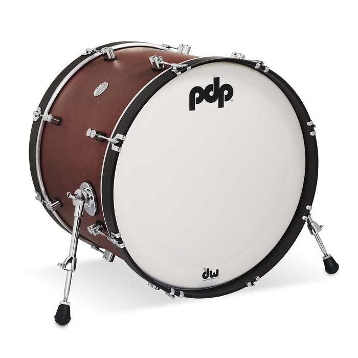 Pacific Drums & Percussion Add-Ons PDP Concept Classic, 16x22, Ox Blood/Ebony Hoops Kick Drum (PDCC1622KKOE)