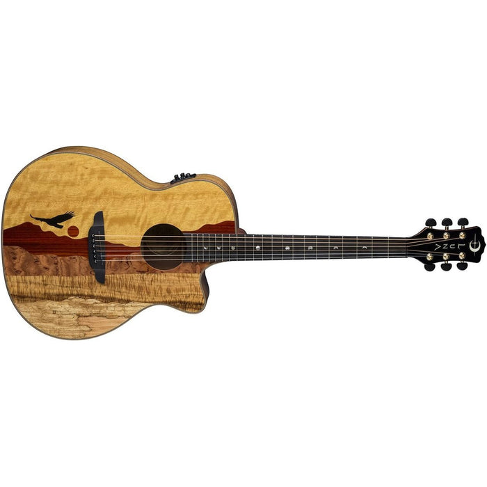 Luna VISTAEAGLE Luna Acoustic/Electric Guitar, Tropical Wood