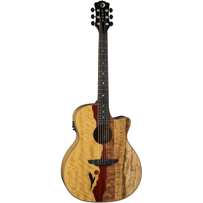 Luna VISTAEAGLE Luna Acoustic/Electric Guitar, Tropical Wood