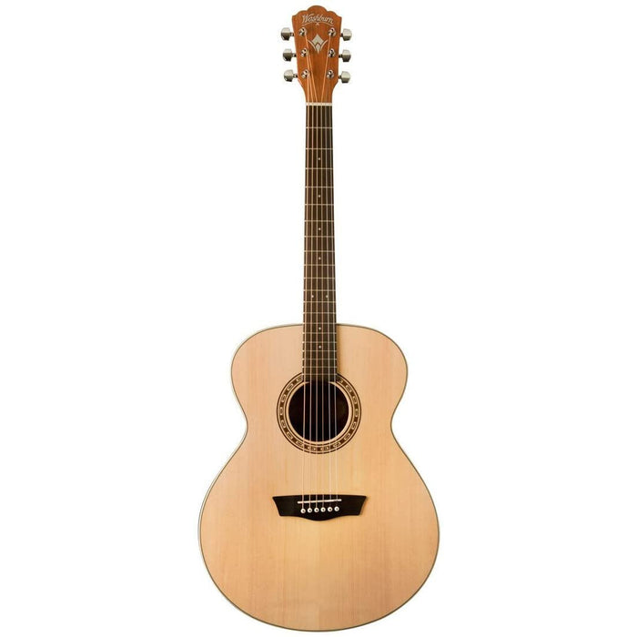 Washburn Harvest Grand Auditorium Acoustic Guitar, Natural Gloss (WG7S-A-U)