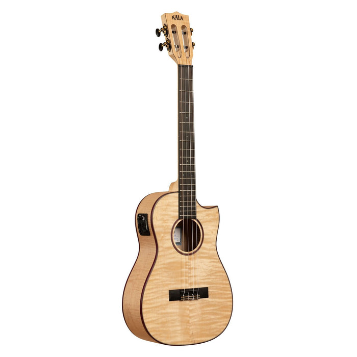 Kala All Solid Flame Maple Cutaway Baritone Ukulele w/ EQ & Bag (KA-ASFM-B-CE_W/Bag)