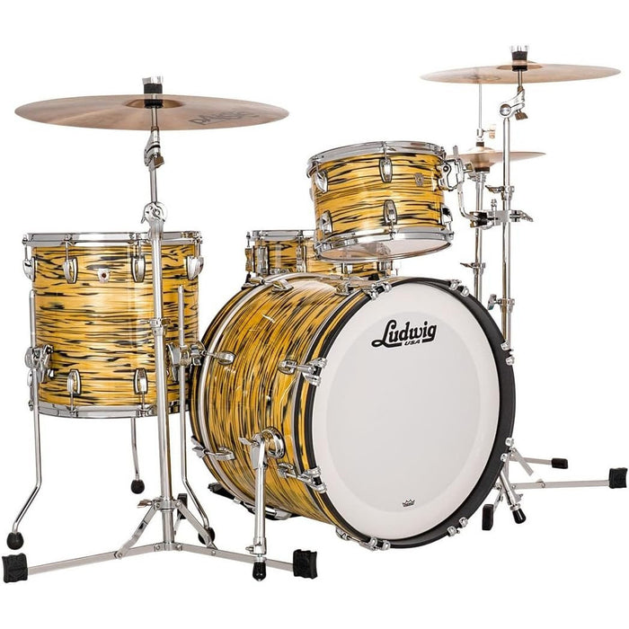 Ludwig Classic Oak Downbeat 3-pc Shell Pack w/ 20" Kick - Lemon Oyster