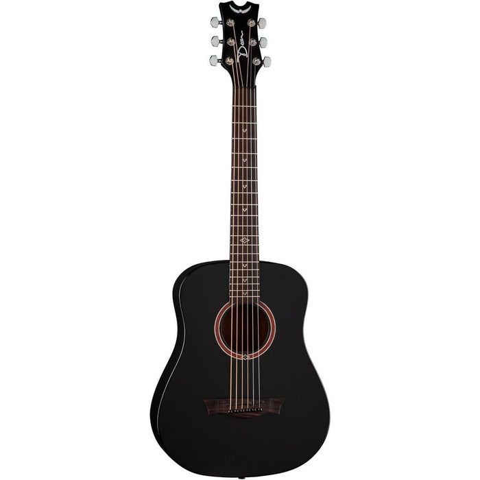 Dean Flight Series 3/4 Size Travel Acoustic Guitar, Spruce Black (FLY BKS)