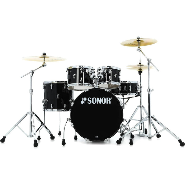 Sonor AQ1 Studio 5-piece Shell Pack with Hardware - Piano Black (AQ1-STUDIOWMCPB)