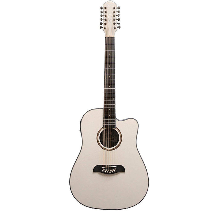 Oscar Schmidt 12-String Acoustic Electric Guitar, Transparent Green (OD312CETGR-A-U)