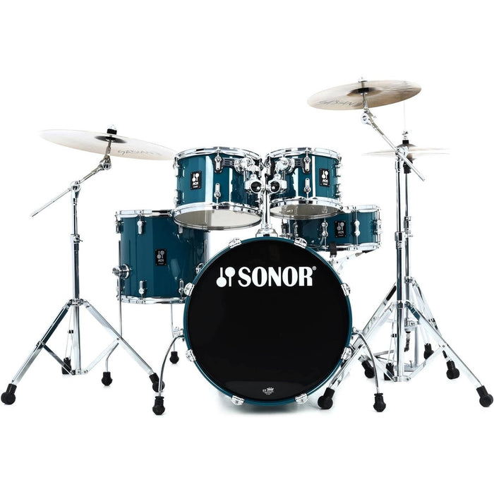 Sonor AQ1 Studio 5-Piece Shell Pack with Hardware - Caribbean Blue (AQ1-STUDIOWMCCB)