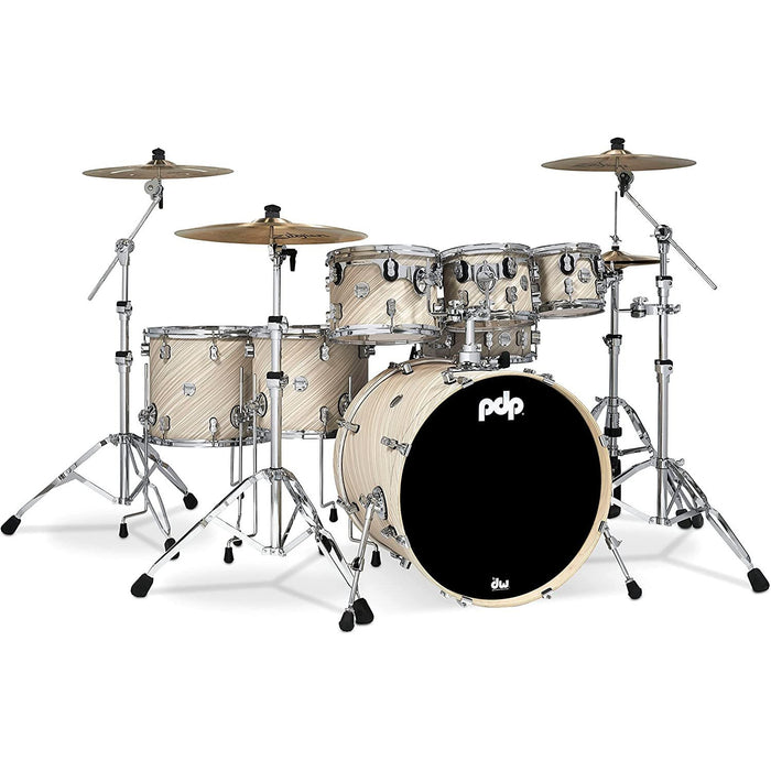 Pacific Drums & Percussion Drum Set PDP Concept Maple 7-Piece, Twisted Ivory Shell Pack (PDCM2217TI)