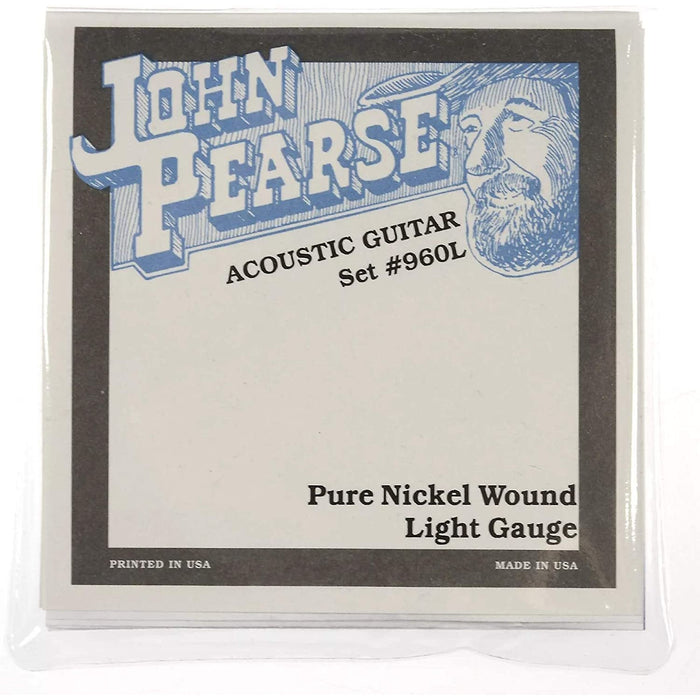 John Pearse Acoustic Strings Pure Nickel Light 12-54 (3 Pack Bundle)