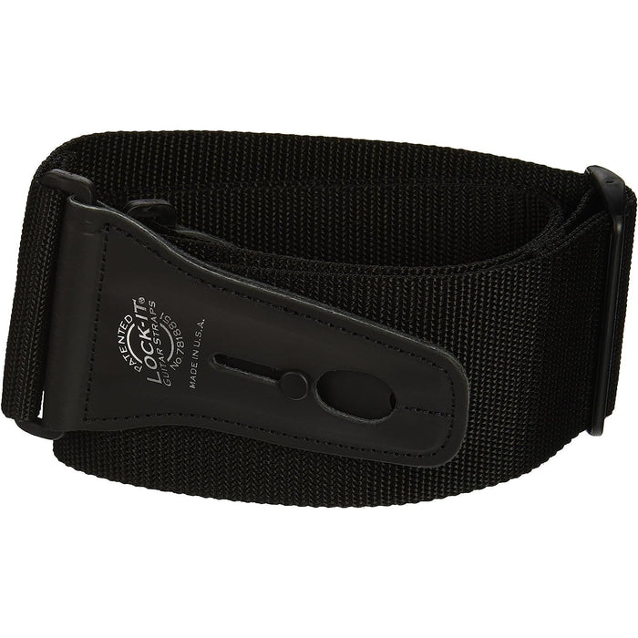 Lock It LIS012P3BLK Professional 3" Polypro Strap with Locking Ends, Black