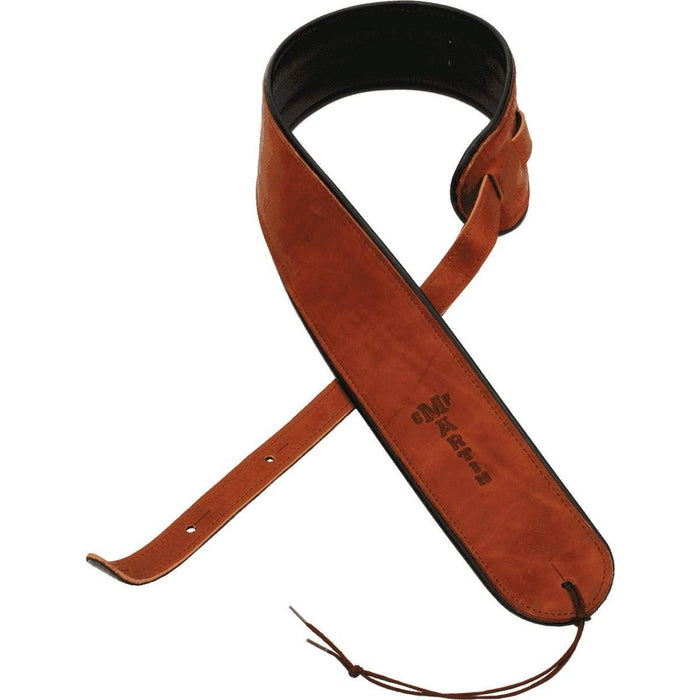 Martin Archery Premium Rolled Brown Leather Guitar Strap (18A0028)