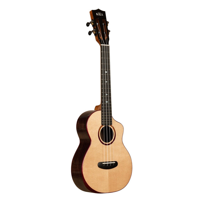 Contour All Solid Gloss Spruce Rosewood Tenor Ukulele w/Cutaway and Bag