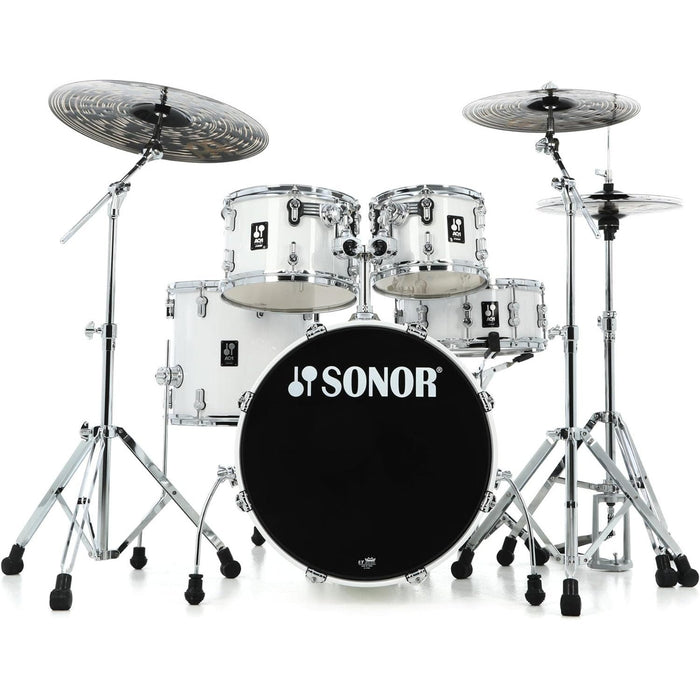 Sonor AQ1 Studio 5-piece Shell Pack with Hardware - Piano White (AQ1-STUDIOWMCPW)