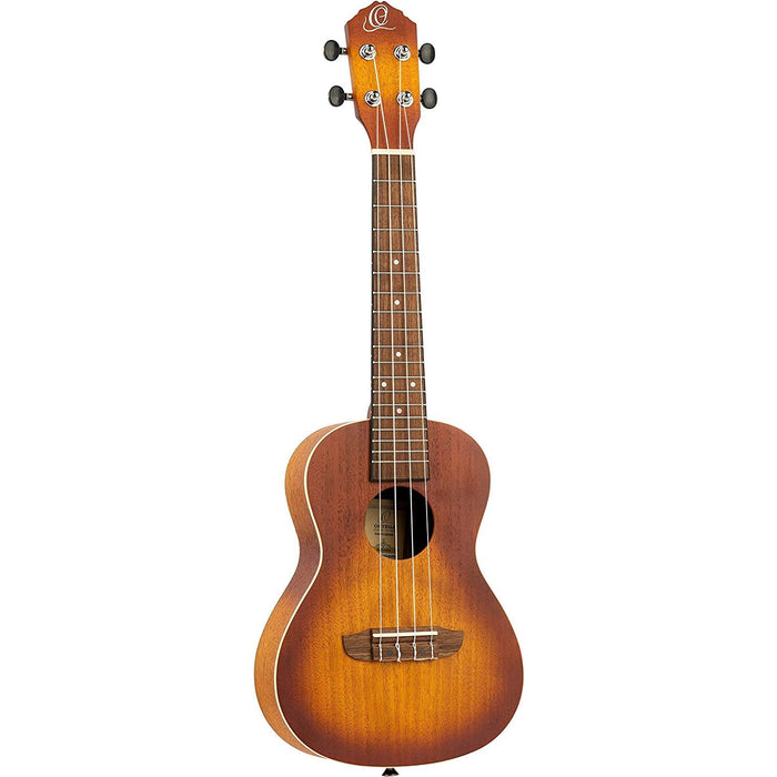 Ortega Guitars, 4-String Earth Series Concert Ukulele, Right, Transparent Black, Acoustic (RUCOAL)