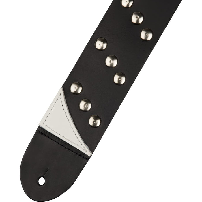 Jackson Diagonal Stud Leather Strap, Black, 2.5in (2993377100)