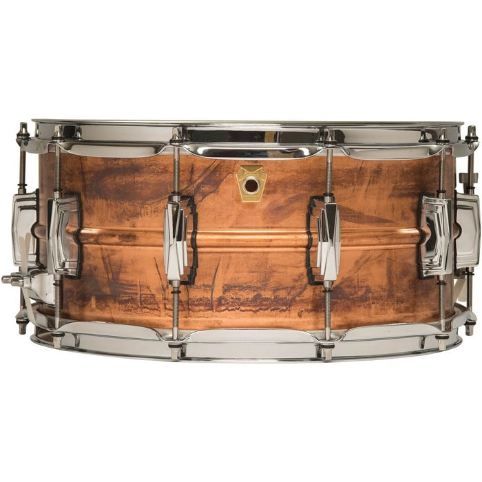 Ludwig Copper Phonic Smooth Snare Drum 14 x 6.5 in. Raw Smooth Finish with Imperial Lugs