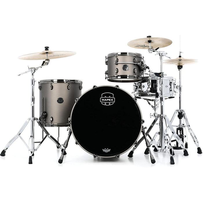 Mapex Saturn Evolution Organic Rock 3-piece Shell Pack - Hybrid - Gun Metal Grey