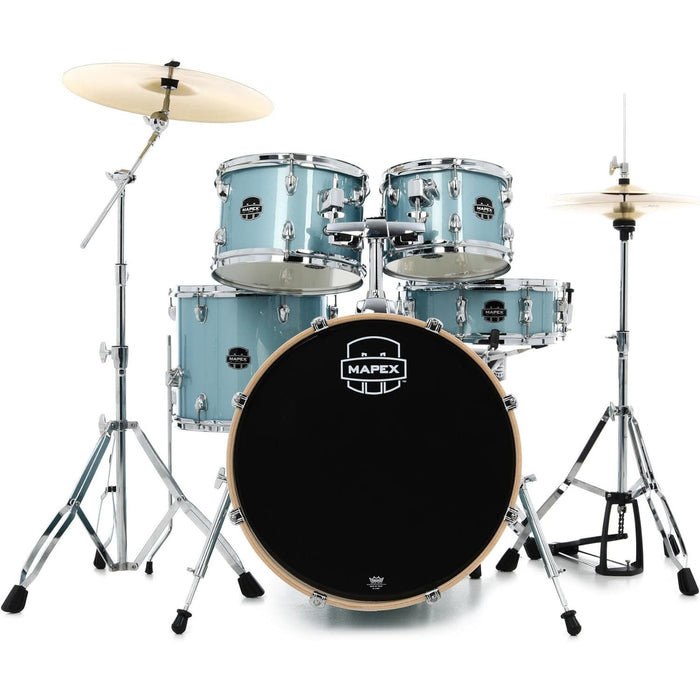 Mapex Venus 5-piece Fusion Complete Drum Set - Aqua Blue Sparkle (VE5294FTCVJ)