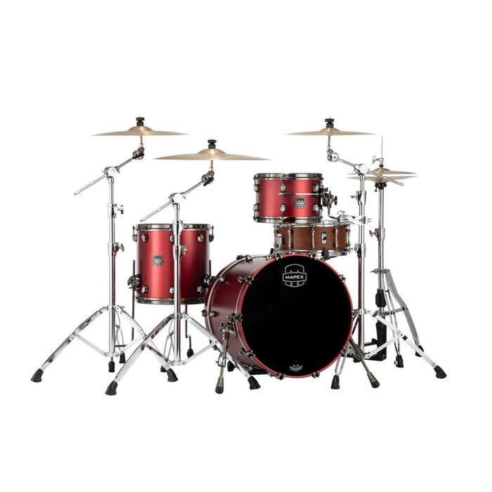 Mapex Saturn Evolution Hybrid Straight Ahead 3-Piece Rock Shell Pack - Tuscan Red (SE401XHBPA)